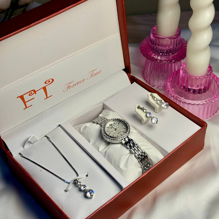Forever Time Gift Set Shine in Every Detail (Watch + Jewelry Combo)