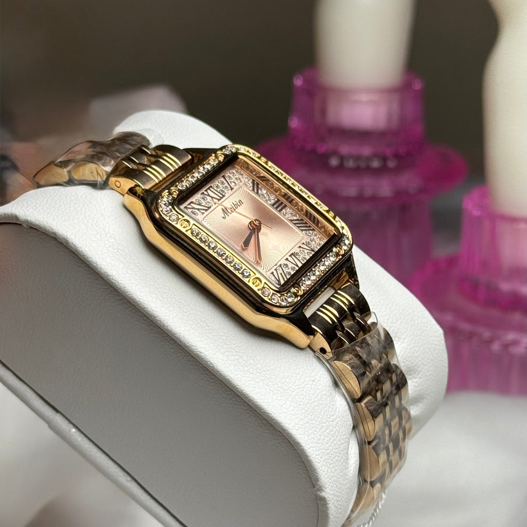Rose Gold Square Roman Crystal Edition.