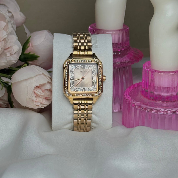 Rose Gold Square Roman Crystal Edition.