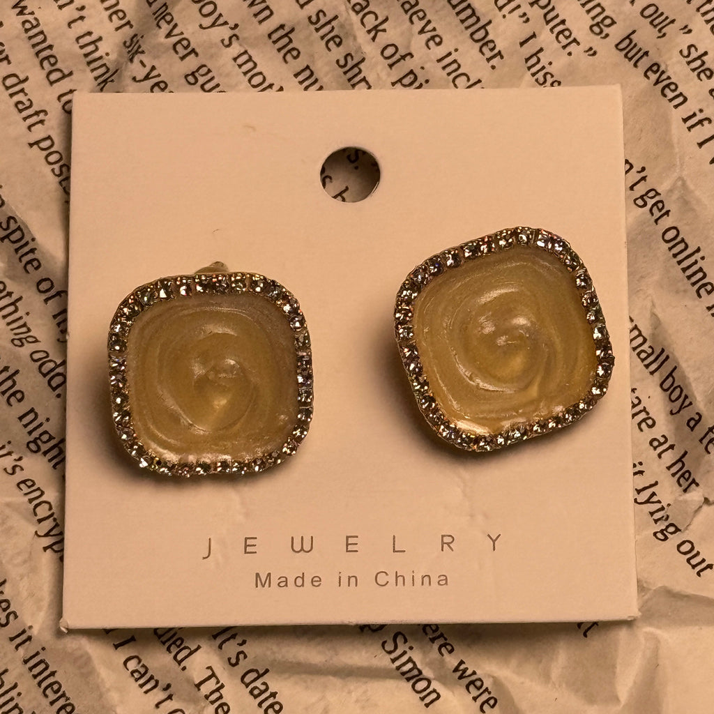 VINTAGE OFJ Square Earrings