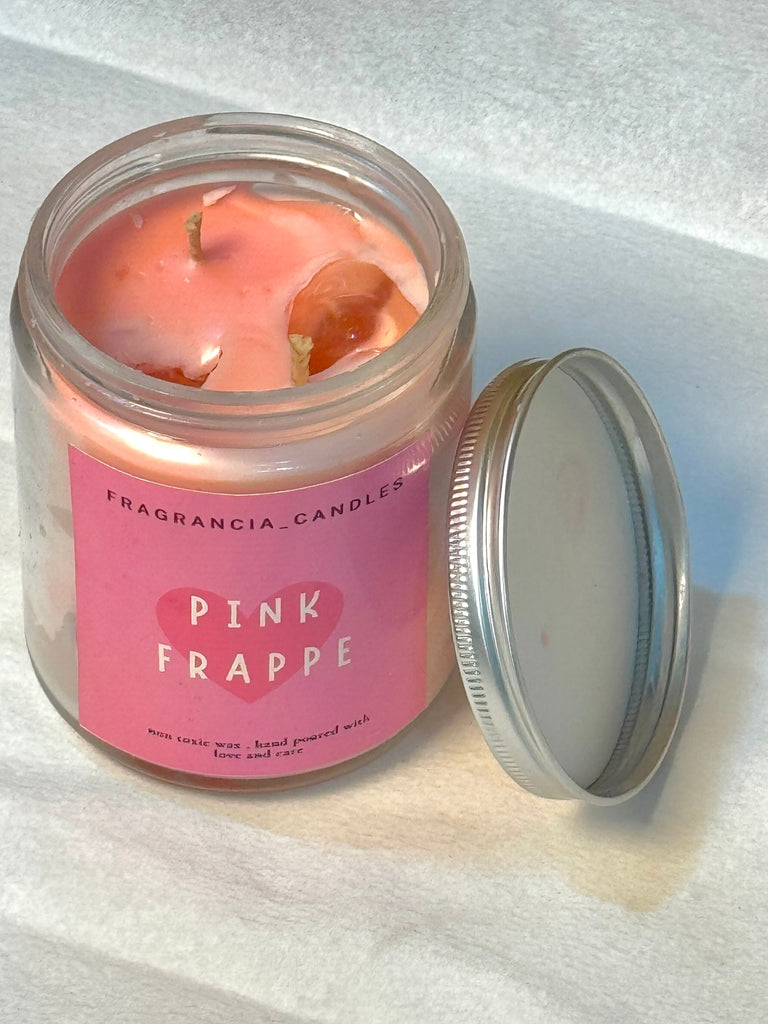 Pink Frappe Ice Latte Candle
